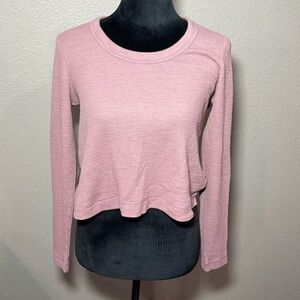 Old Navy Cropped LS Waffle Shirt